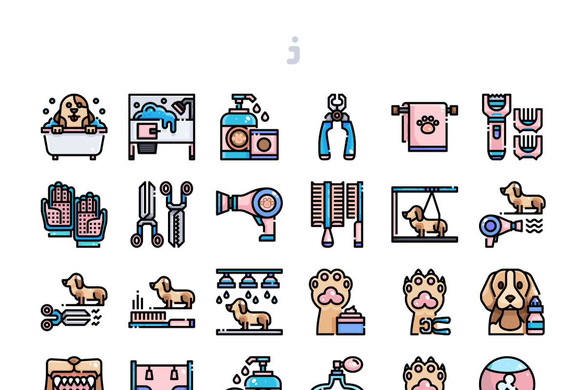 30 Pet grooming Icon set, an Outline Icon by Just Icon (Photo 2 of 3)