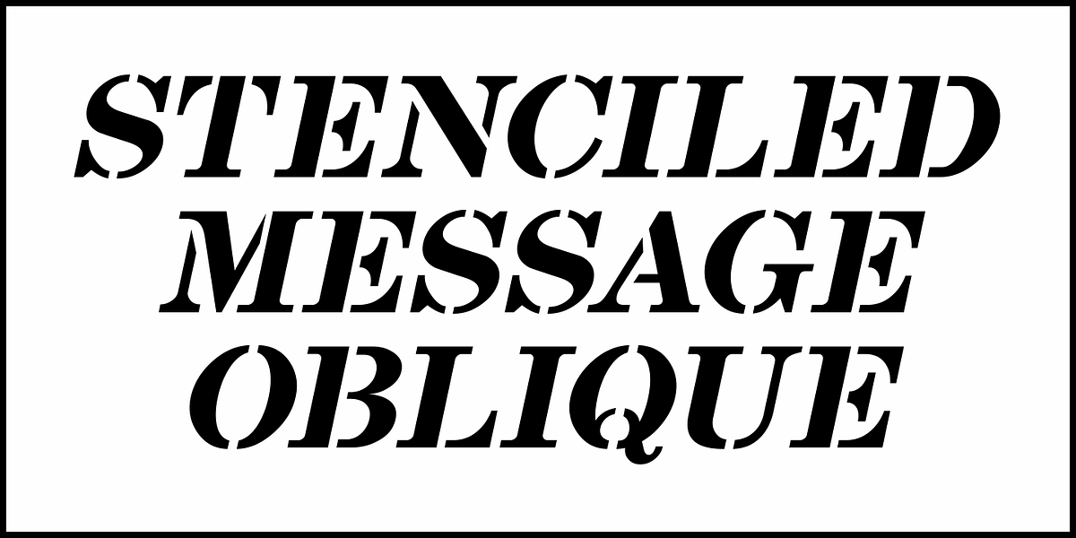 Stenciled Message JNL, a Font by Jeff Levine Fonts (Photo 4 of 5)