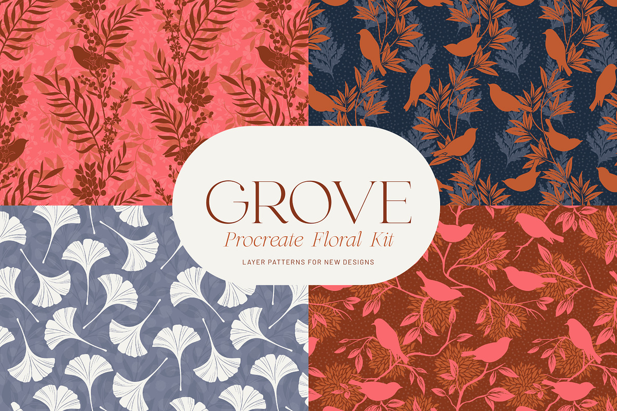 Floral Procreate Brush & Pattern Set, a Brush Add-On by Eclectic Anthology (Photo 5 of 9)