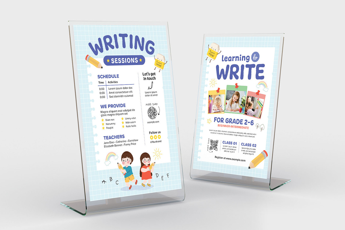 Children Writing Education Flyer, a Flyer Template by BrandPacks (Photo 4 of 6)