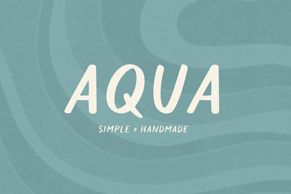 Aqua, a Handwritten Font by Bruised Goods (Photo 3 of 4)