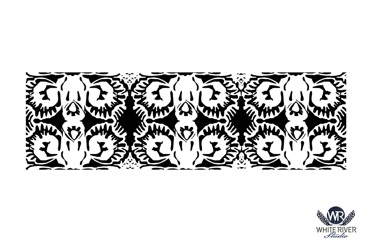 Floral Flourish Linocuts, an Illustration by WhiteRiverStudio (Photo 9 of 10)