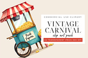 Vintage Carnival Clipart PNG Set, an Object Graphic by Printable Pretty Studio (Thumbnail 7 of 8)