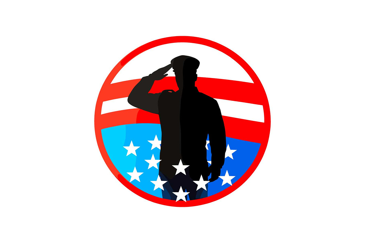 USA Officer Salute Icons Set, an Object Graphic by yasushie (Photo 13 of 16)