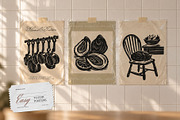 Linocut Kitchen | Poster Builder, an Object Graphic by KetteCreate (Thumbnail 12 of 16)