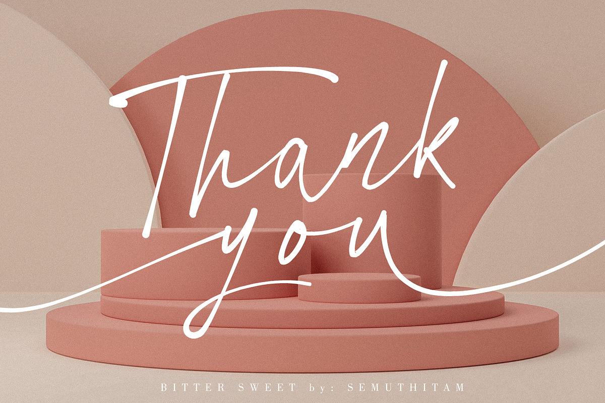Bitter Sweet - Signature, a Handwritten Font by SemutHitam Creative (Photo 12 of 12)