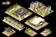 Vector isometric world map elements, an Object Illustration by tele52 (Thumbnail 28 of 39)