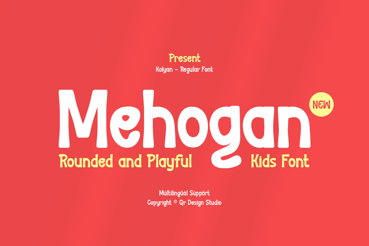 Mehogan - Round Funny Font, a Sans Serif Font by QR Design Studio (Photo 1 of 12)