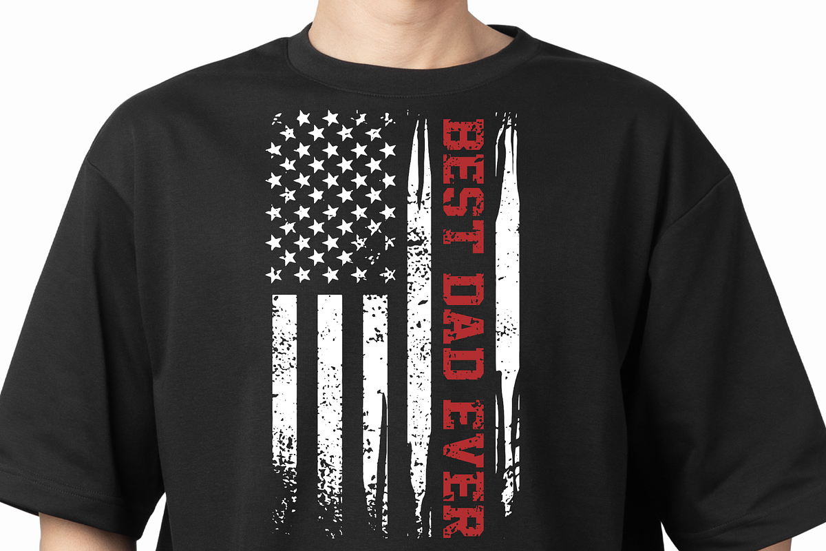 Best Dad Ever American Flag Shirt, a Graphic by Vector Portal (Photo 9 of 10)