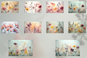 Dreamy Floral Backgrounds, a Background Graphic by Vika_Softlife (Thumbnail 4 of 8)