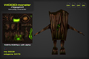 Wood Monster [rigged], a Characters & Person 3D Model by stallfish's art store (Thumbnail 4 of 5)