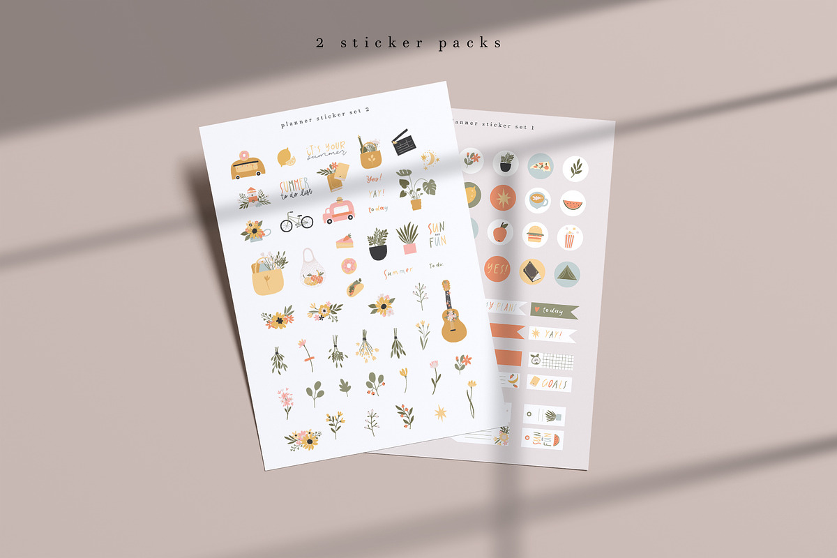 SUMMER planners - stationery set, a Stationery Template by Cute Atelier (Photo 9 of 10)