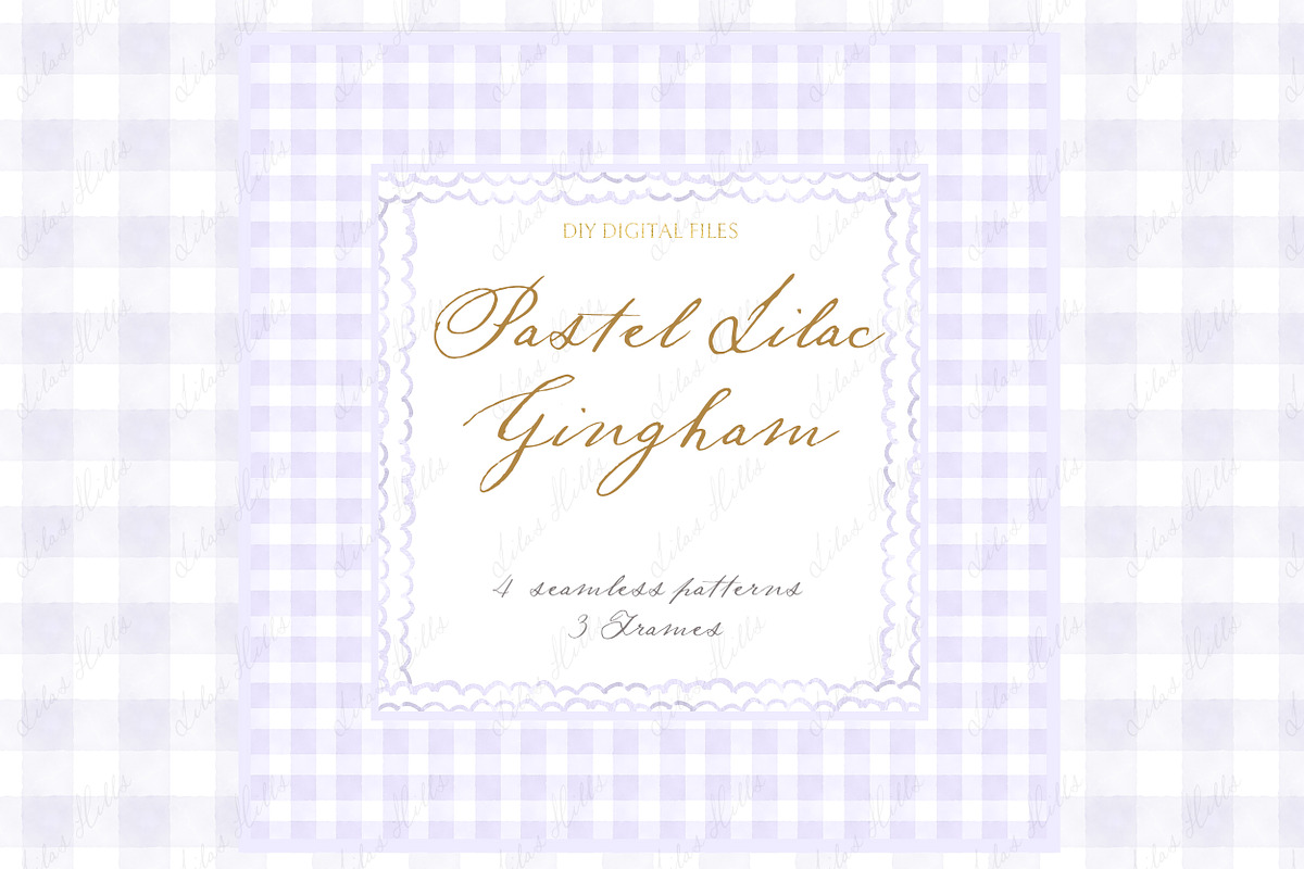Gingham Pastel Purple Lilac Pattern, a Graphic by LABFcreations (Photo 1 of 4)