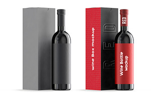 Wine Bottle Mockup, a Cups & Container Mockup by Mockupfit