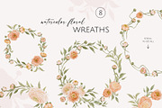 Peach BLOOM watercolor florals, a Decorative Illustration by Yuliia Lashevska (Thumbnail 10 of 14)