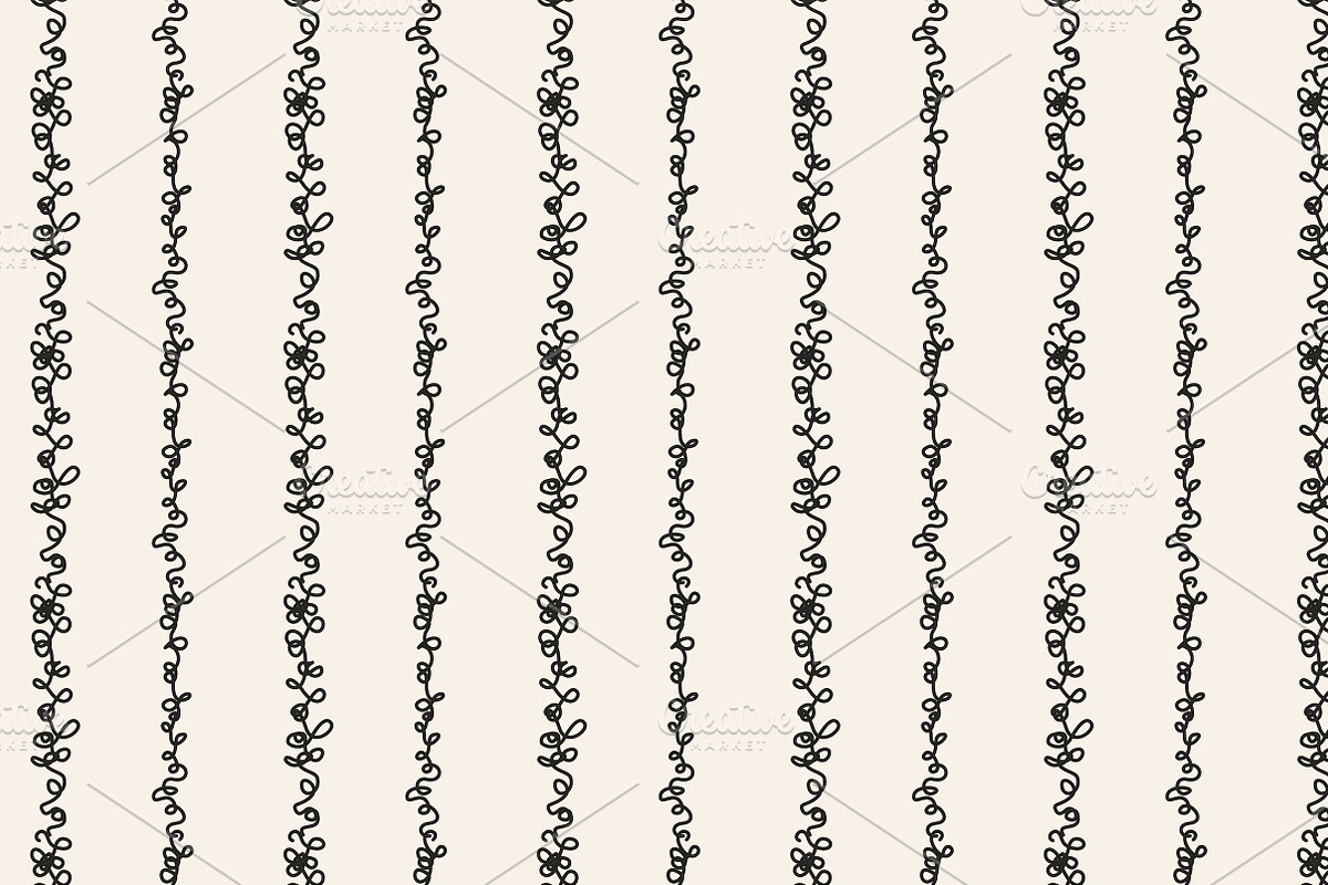 Black & White Organic Patterns, a Pattern Graphic by Lyolya Profitrolya (Photo 6 of 9)