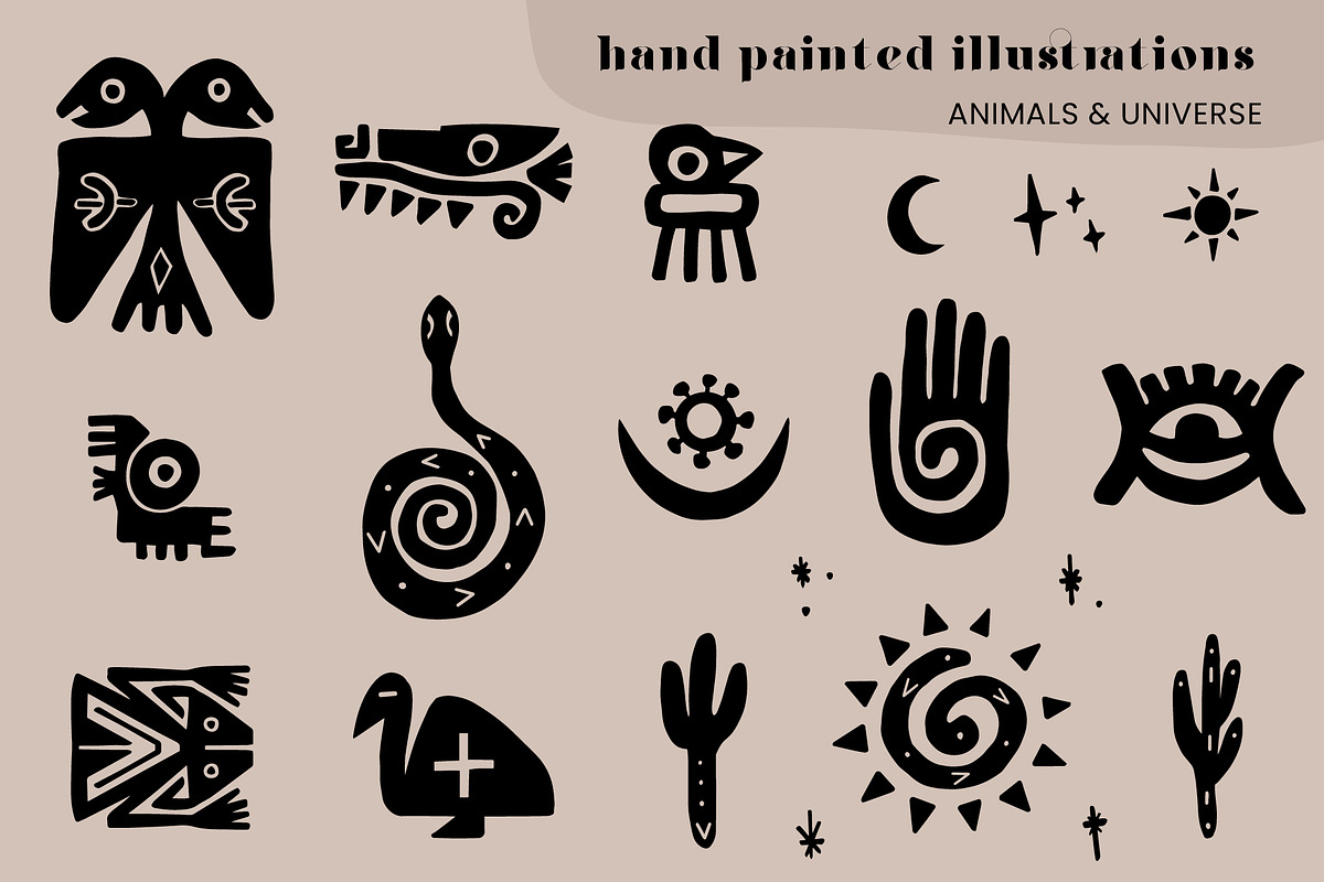 Aztec, Mythology & Abstract, a Decorative Illustration by Camara Design (Photo 4 of 8)