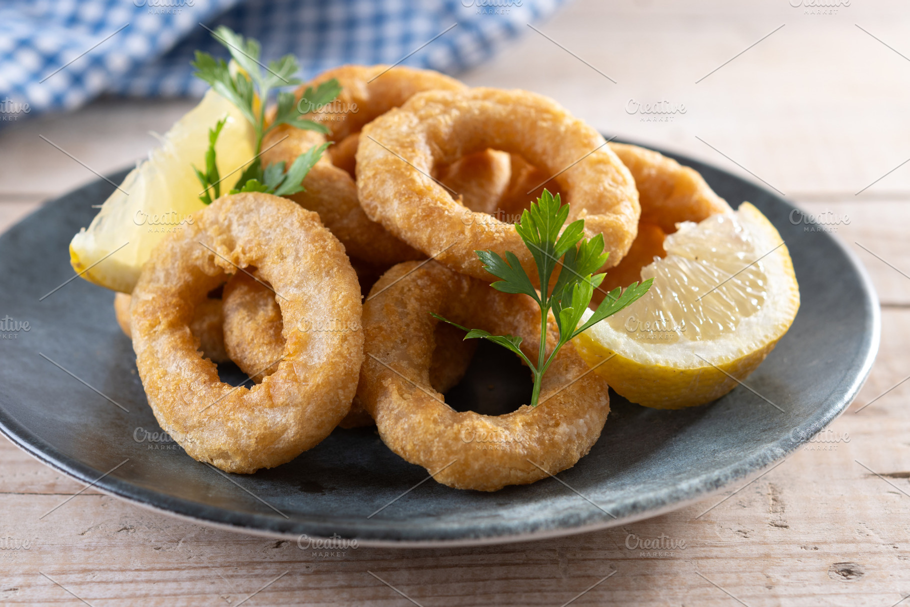 Crispy fried calamari rings, a Food & Drink Photo by etorres69