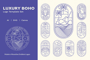 Luxury Bohemian Logo Template Set, a Branding & Logo Template by Studio_Byrsa