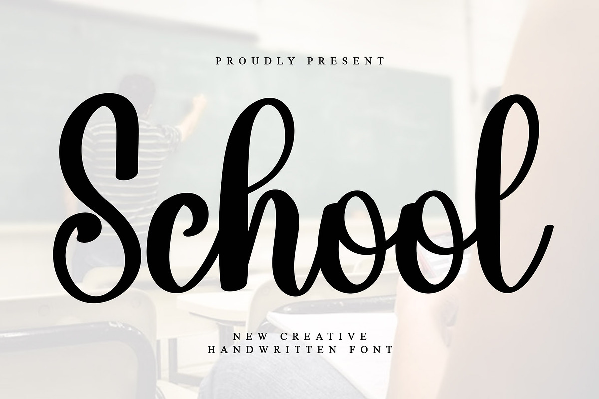 School, a Handwritten Font by FreshTypeINK (Photo 1 of 7)