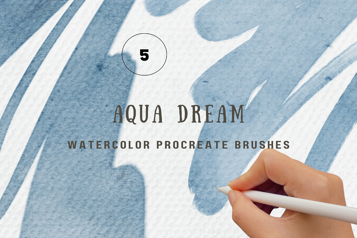 Procreate Watercolor Brush Set, a Brush Add-On by Jenteva Art (Photo 1 of 10)