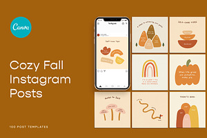 Cozy Fall Instagram Post CANVA