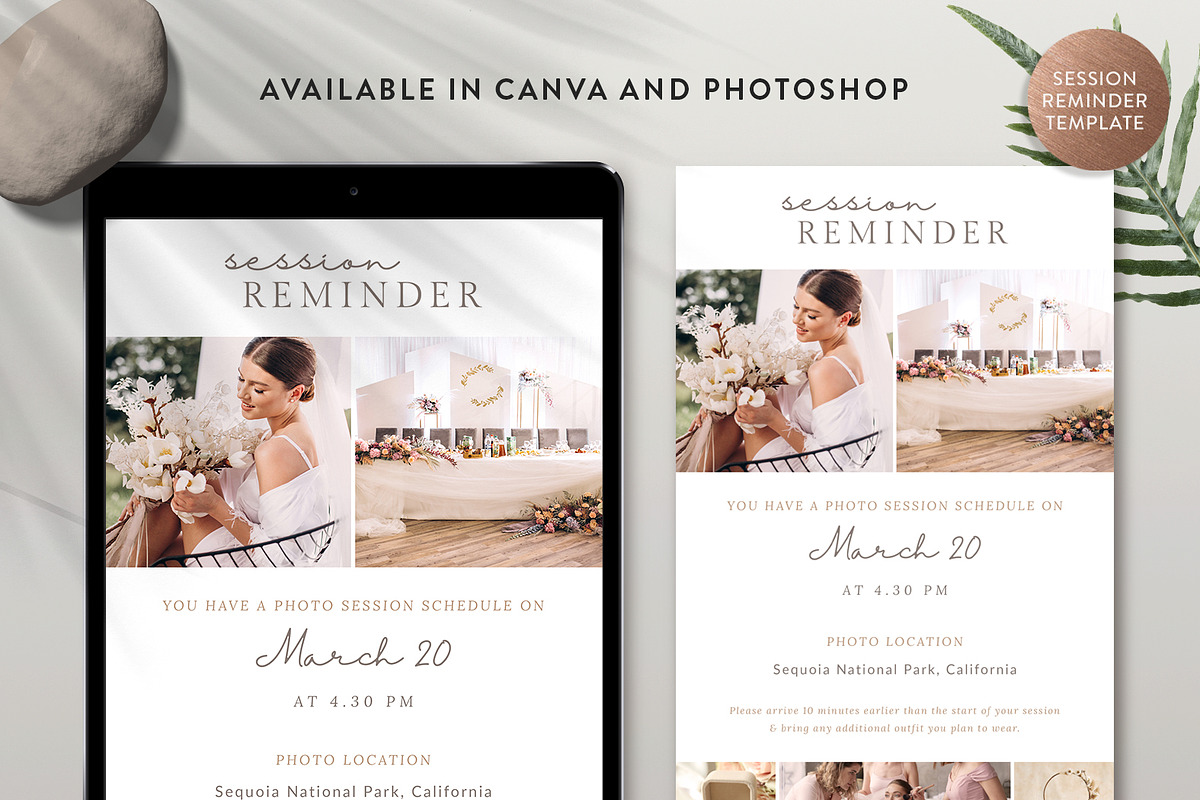 Session Reminder Template SR001, an Email Template by Bellenity Design (Photo 1 of 2)