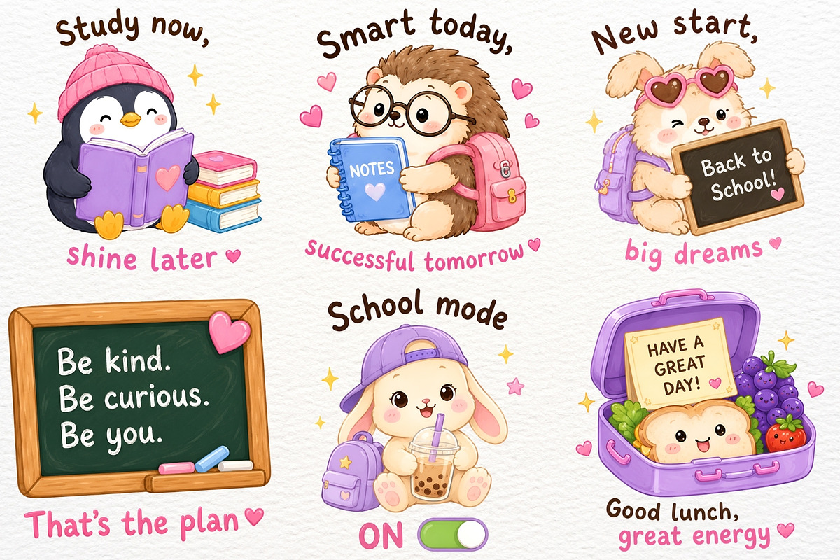 Animals Back to School Clipart PNG, an Animal Illustration by SugarCloudStudioArt (Photo 4 of 7)