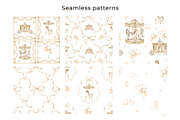 Vintage Carousel Horses Clip Art, a Decorative Illustration by Eves_Aquadreams (Thumbnail 9 of 11)