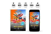 Hot Wheels Birthday Invitation, an Invitation Template by Earth5168 (Thumbnail 7 of 9)