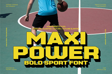 NCL Maxipower - Sport Gym Font, a Sans Serif Font by Enxyclo Studio
