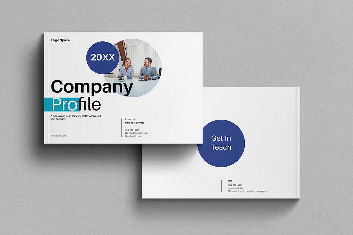 Company Profile Template Landscape, a Brochure Template by E-Type (Photo 7 of 7)