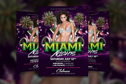 Miami Nights Flyer Template, a Flyer Template by Creative Waffle (Thumbnail 1 of 5)