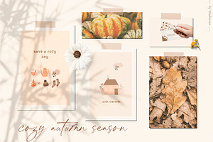 AUTUMN Cozy Fall Season Graphic Set