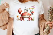 Cute Beach Crab PNG Clipart Bundle, a Seasonal Illustration by CreationArt (Thumbnail 6 of 7)