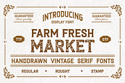 Farm Fresh Market - Sans Serif Font, a Serif Font by ariodsgn (Thumbnail 1 of 8)