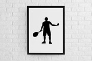 Tennis Silhouette SVG, a Sport Illustration by newminddesign (Thumbnail 2 of 3)