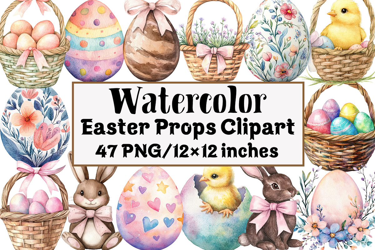 Easter Props Clipart, an Illustration by Design Market (Photo 1 of 5)