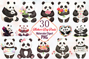 Mother's Day Panda Sublimation Png, an Illustration by RobertsArt (Thumbnail 1 of 7)