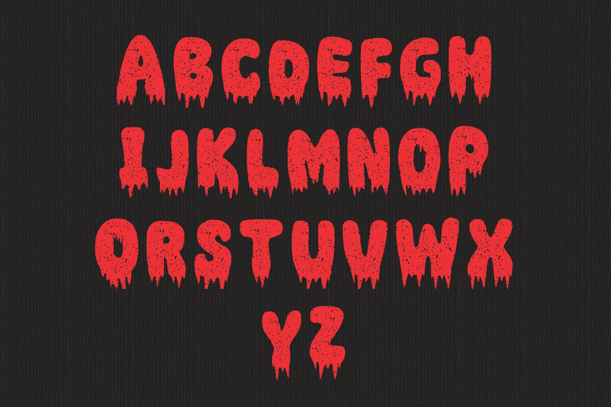 Zombie Attack Horror Font, a Blackletter Font by Fourteen Letter (Photo 4 of 5)