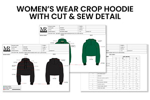 Women’s Hoodie Tech Pack – Cut & Sew, a Graphic by Fashion template hub