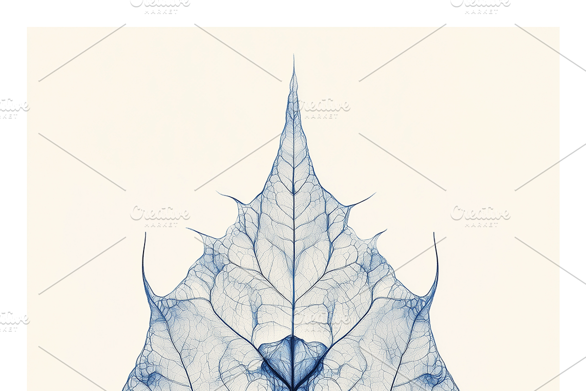 Role Co. Cyanotype Leaf in Symmetry, a Texture Illustration by milatovar (Photo 16 of 21)