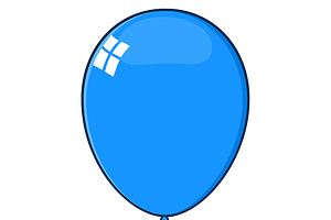 Cartoon Blue Balloon