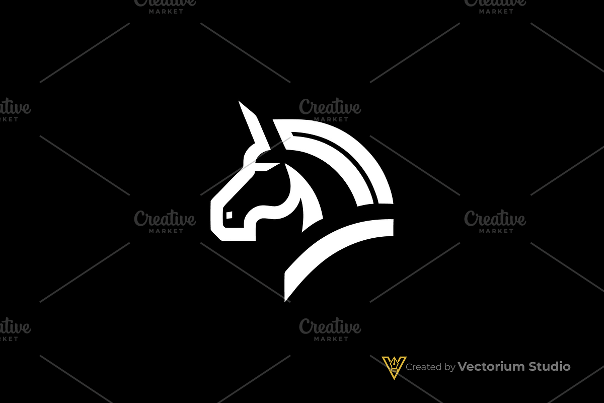 Unicorn Minimal Corporate Logo, a Branding & Logo Template by Vectorium Studio (Photo 2 of 3)