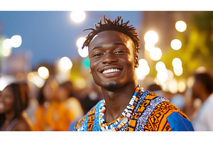 African Black man wearing patterned, a Person Photo by Lermont51