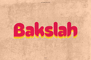 Bakslah Font Display, a Font by Nickhard (Thumbnail 1 of 5)