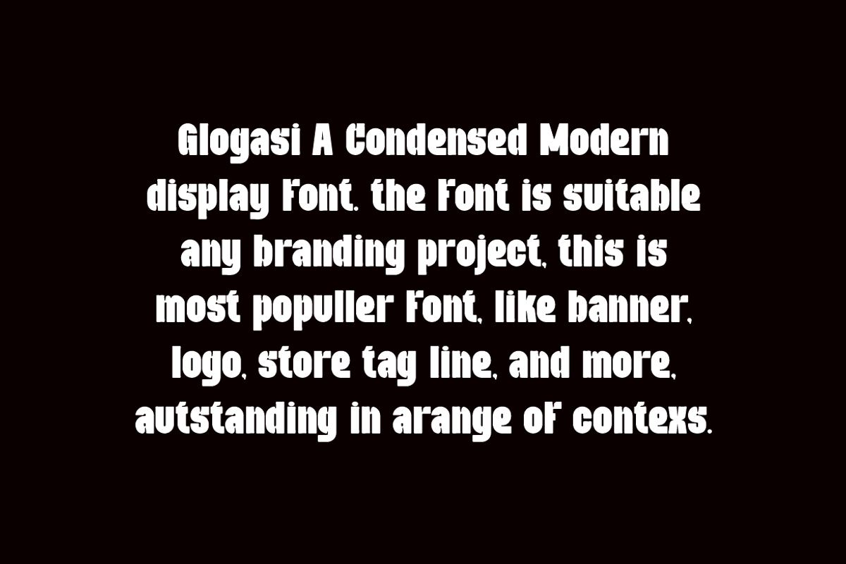 Glogasi - Bold Sans Serif Font, a Sans Serif Font by Iqsiart Studio (Photo 2 of 6)