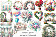 Valentine Clipart Romance Garden Png, an Illustration by SinaCreation (Thumbnail 1 of 11)