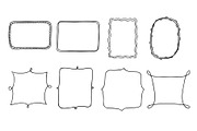 Hand-Drawn Vector frames and bunting, a Decorative Illustration by aivos (Thumbnail 3 of 4)