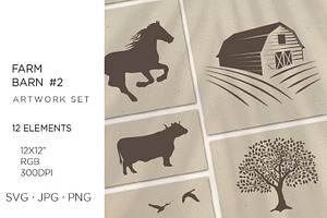12 Countryside, farm barn, animals